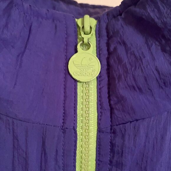 Adidas Men's Big Trefoil Colorblock Quarter-Zip Pullover Windbreaker Jacket XL - Picture 4 of 5